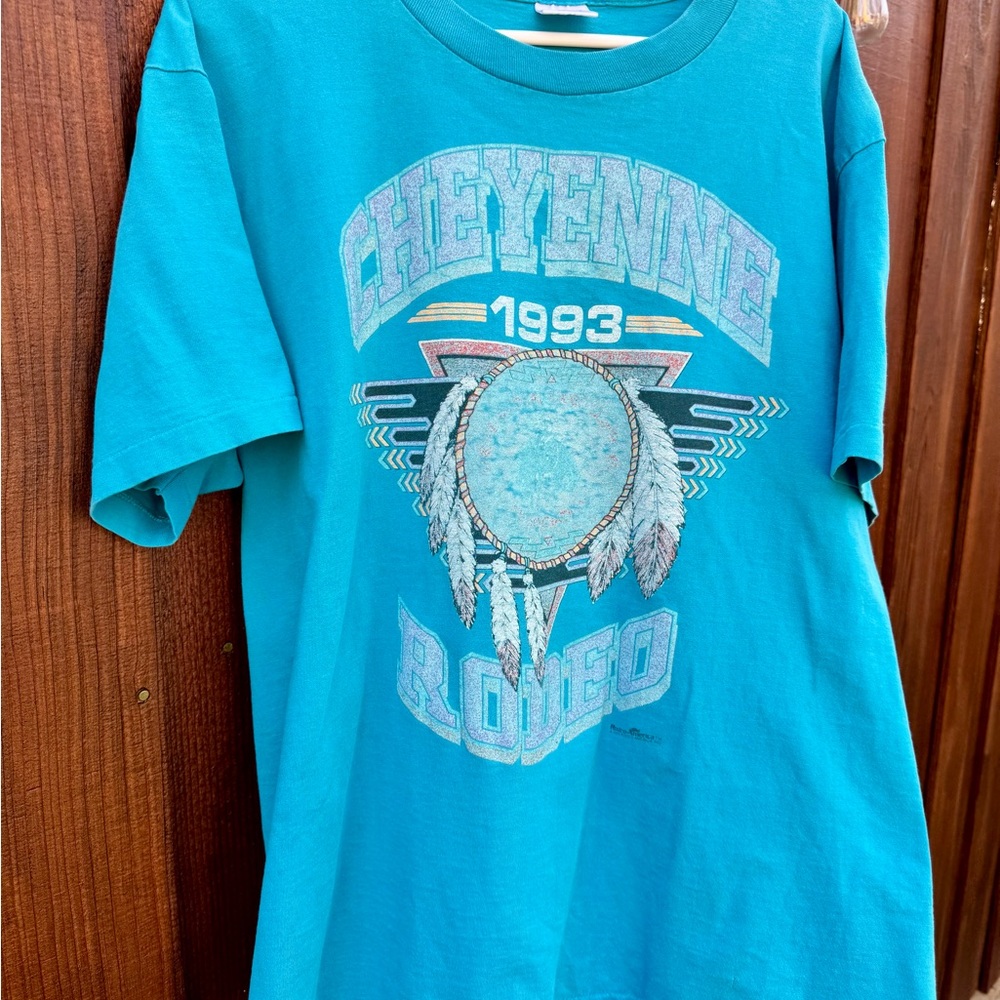 Vintage 90s Single Stitch Cheyenne Rodeo Graphic XL Tshirt